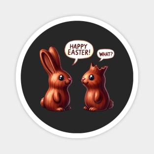 Funny Chocolate Bunnies Easter Magnet